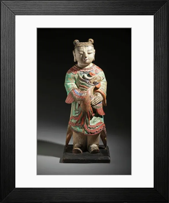 Framed Print : Altar Attendant (Tongja) Holding a Phoenix (image 1 of 4), 18th century. Creator: Unknown Framed Print : Altar Attendant (Tongja) Holding a Phoenix (image 1 of 4), 18th century. Creator: Unknown