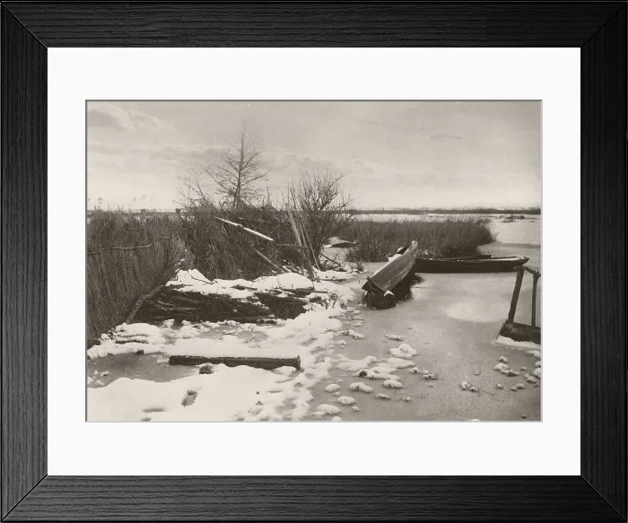 Framed Print : The First Frost, 1886. Creator: Peter Henry Emerson Framed Print : The First Frost, 1886. Creator: Peter Henry Emerson