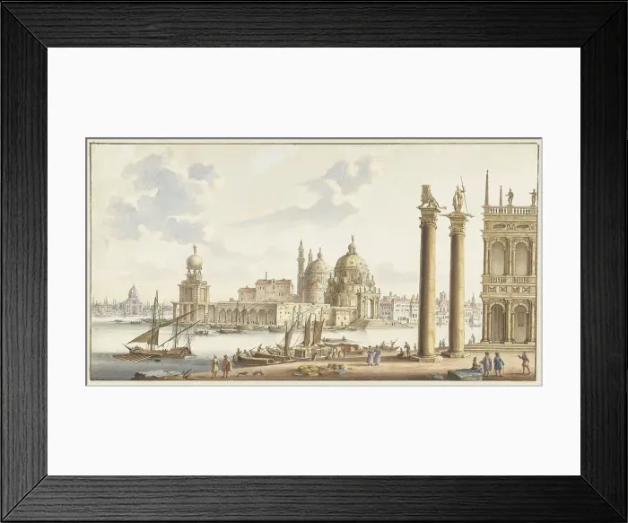 Framed Print : View of the Sta. Maria della Salute from St. Mark's Square in Venice, 1650-1699. Creator: Jan van Call Framed Print : View of the Sta. Maria della Salute from St. Mark's Square in Venice, 1650-1699. Creator: Jan van Call