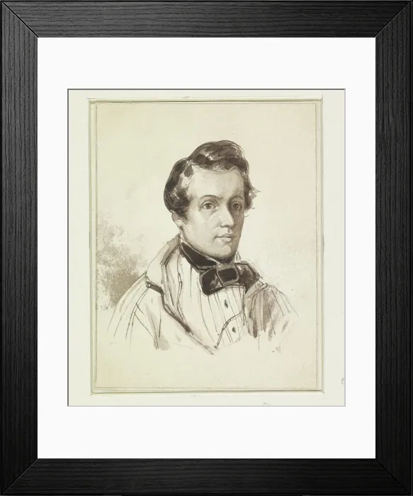 Framed Print : Self -portrait of Jan van der Kaa, 1825-1850. Creator: Jan van der Kaa Framed Print : Self -portrait of Jan van der Kaa, 1825-1850. Creator: Jan van der Kaa