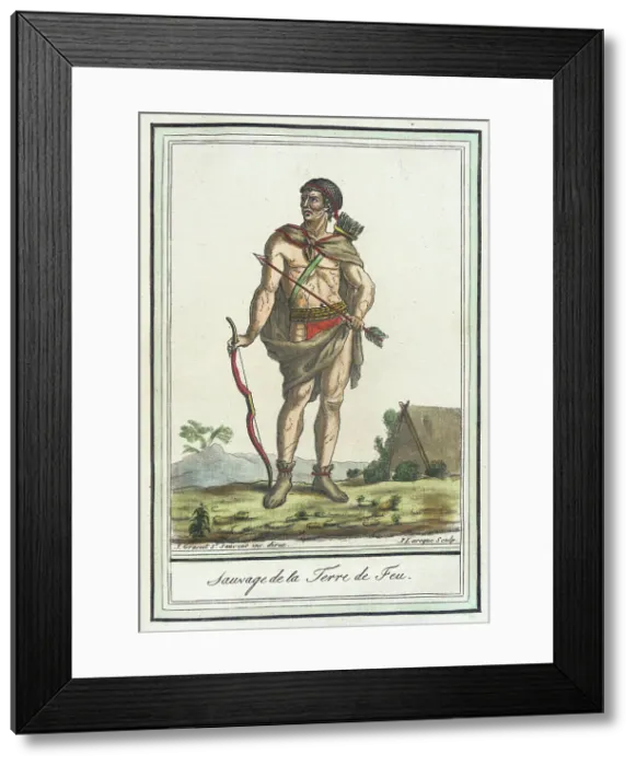 Framed Print : Costumes de Différents Pays, Sauvage de la Terre de Feu, c1797. Creators: Jacques Grasset de Saint-Sauveur, LF Labrousse Framed Print : Costumes de Différents Pays, Sauvage de la Terre de Feu, c1797. Creators: Jacques Grasset de Saint-Sauveur, LF Labrousse