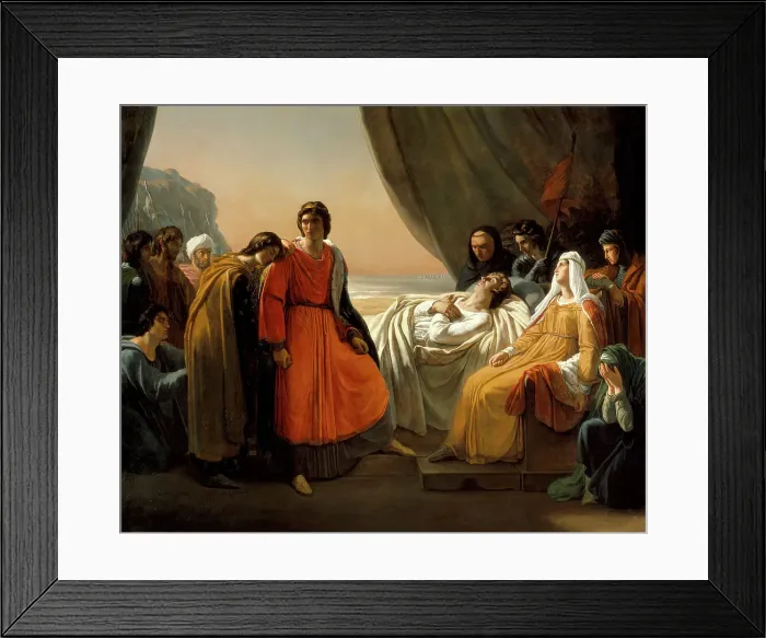 Framed Print : The Death of Saint Louis, c1817. Creator: Ary Scheffer Framed Print : The Death of Saint Louis, c1817. Creator: Ary Scheffer