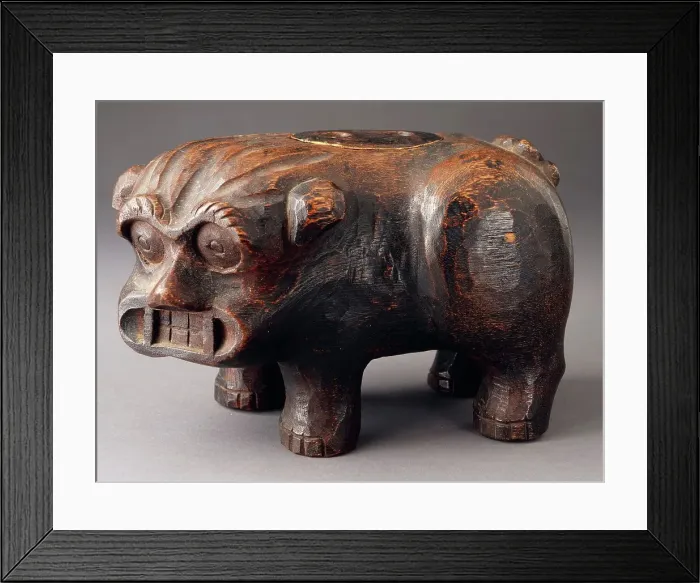 Framed Print : Incense Burner in the Form of a Lion, 19th century. Creator: Unknown Framed Print : Incense Burner in the Form of a Lion, 19th century. Creator: Unknown
