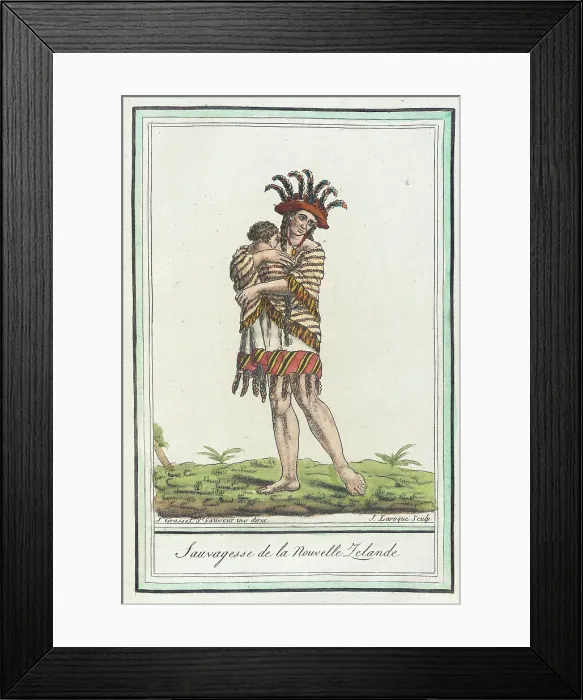 Framed Print : Costumes de Différents Pays, Sauvagesse de la Nouvelle Zelande, c1797. Creators: Jacques Grasset de Saint-Sauveur, LF Labrousse Framed Print : Costumes de Différents Pays, Sauvagesse de la Nouvelle Zelande, c1797. Creators: Jacques Grasset de Saint-Sauveur, LF Labrousse