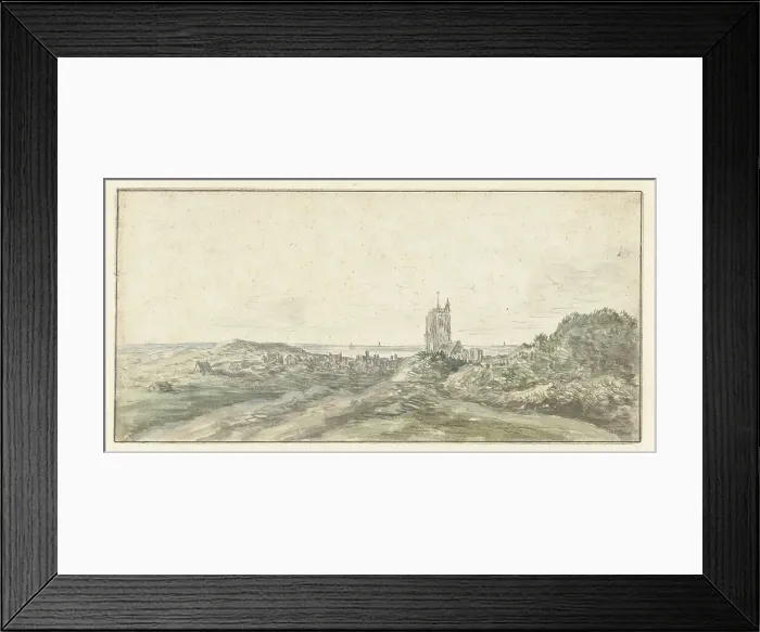 Framed Print : View of Egmond aan Zee, 1606-1656. Creator: Jan van Goyen Framed Print : View of Egmond aan Zee, 1606-1656. Creator: Jan van Goyen