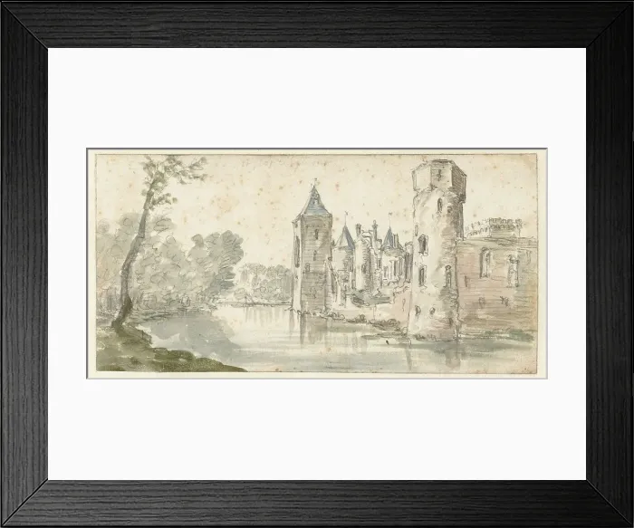 Framed Print : View of Egmond Castle, 1606-1656. Creator: Jan van Goyen Framed Print : View of Egmond Castle, 1606-1656. Creator: Jan van Goyen