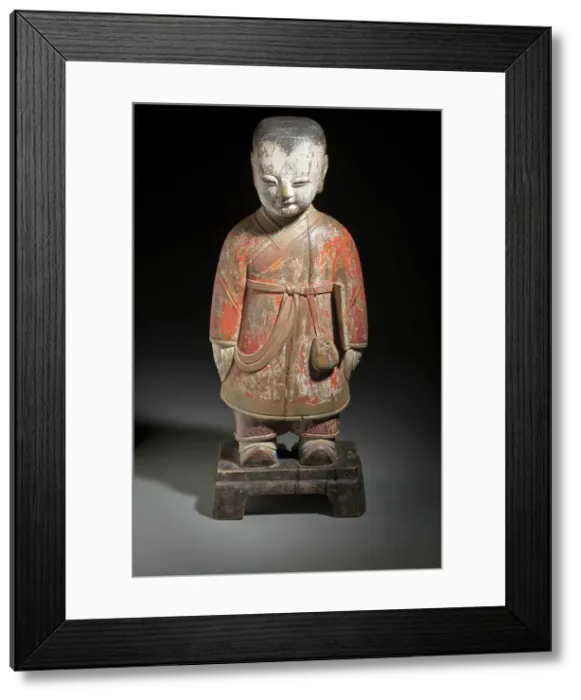 Framed Print : Altar Attendant (Tongja) Holding a Book (image 1 of 4), 19th century. Creator: Unknown Framed Print : Altar Attendant (Tongja) Holding a Book (image 1 of 4), 19th century. Creator: Unknown