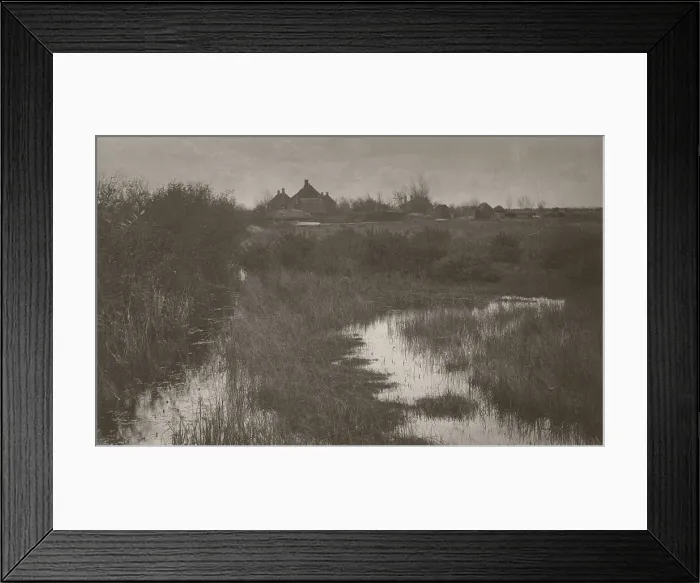Framed Print : The Fringe of the Marsh, 1886. Creator: Peter Henry Emerson Framed Print : The Fringe of the Marsh, 1886. Creator: Peter Henry Emerson