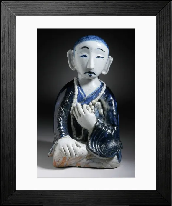 Framed Print : Seated Monk, 18th-19th century. Creator: Unknown Framed Print : Seated Monk, 18th-19th century. Creator: Unknown