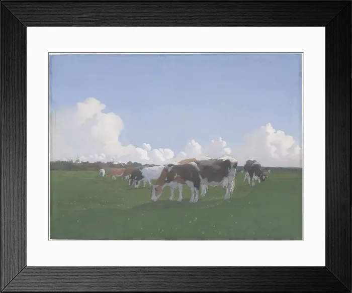Framed Print : Grazing cows in a meadow, c. 1800-c. 1900. Creator: Jan Voerman I Framed Print : Grazing cows in a meadow, c. 1800-c. 1900. Creator: Jan Voerman I