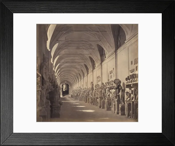 Framed Print : Interior Of Museum, Printed c.1860. Creator: Robert MacPherson Framed Print : Interior Of Museum, Printed c.1860. Creator: Robert MacPherson
