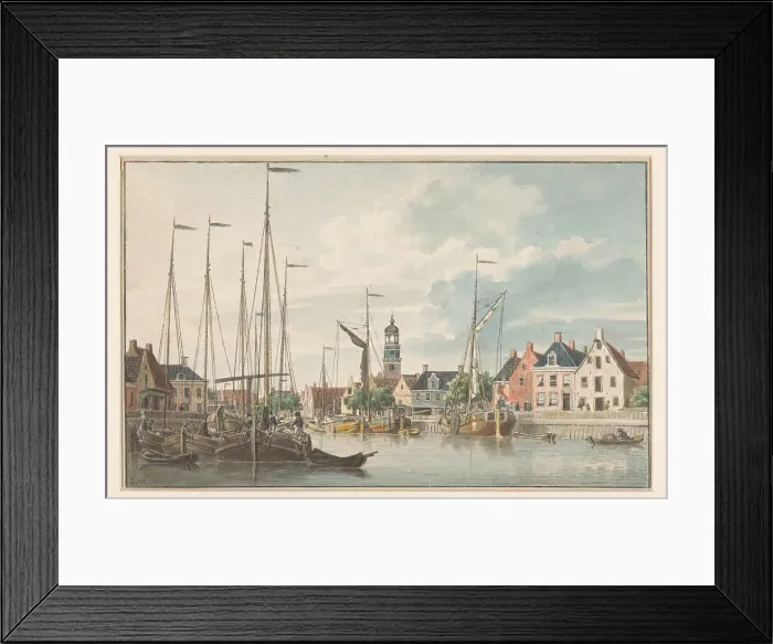 Framed Print : View of Lemmer, 1832-1880. Creator: Jan Weissenbruch Framed Print : View of Lemmer, 1832-1880. Creator: Jan Weissenbruch