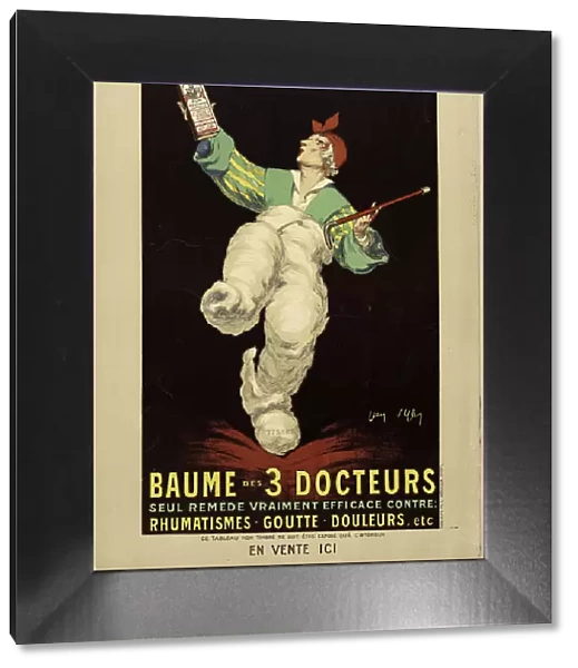 Baume des 3 docteurs, seul remède vraiment efficace contre rhumatismes, goutte, douleurs, 1920s. Creator: D'Ylen, Jean (1886-1938)