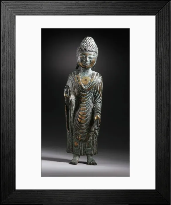 Framed Print : Standing Shakyamuni Buddha, Late 7th-8th century. Creator: Unknown Framed Print : Standing Shakyamuni Buddha, Late 7th-8th century. Creator: Unknown