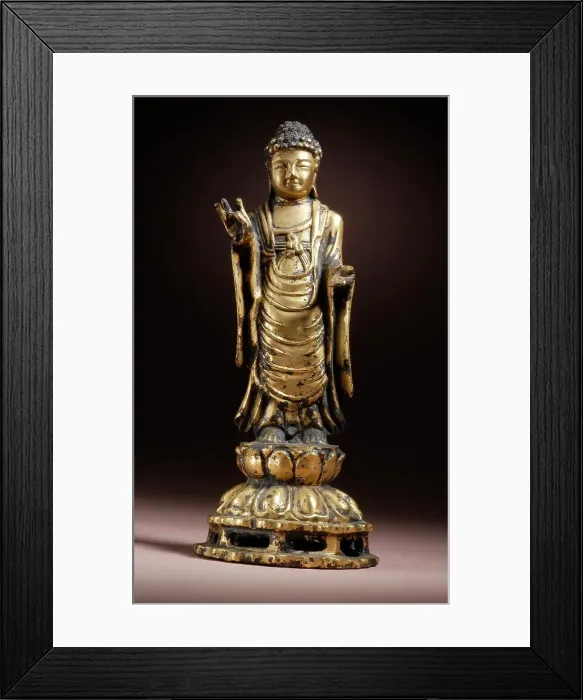 Framed Print : Standing Shakyamuni Buddha, Late 7th-8th century. Creator: Unknown Framed Print : Standing Shakyamuni Buddha, Late 7th-8th century. Creator: Unknown