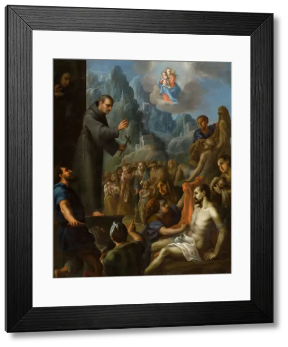Framed Print : Miracles of Saint Salvador de Horta (Milagros del beato Salvador de Horta) (image 1 of 4), c1720. Creator: Juan Rodríguez Juárez Framed Print : Miracles of Saint Salvador de Horta (Milagros del beato Salvador de Horta) (image 1 of 4), c1720. Creator: Juan Rodríguez Juárez
