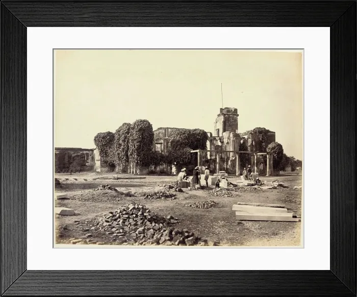 Framed Print : Ruins of the Residency, between 1864 and 1865. Creator: Samuel Bourne Framed Print : Ruins of the Residency, between 1864 and 1865. Creator: Samuel Bourne