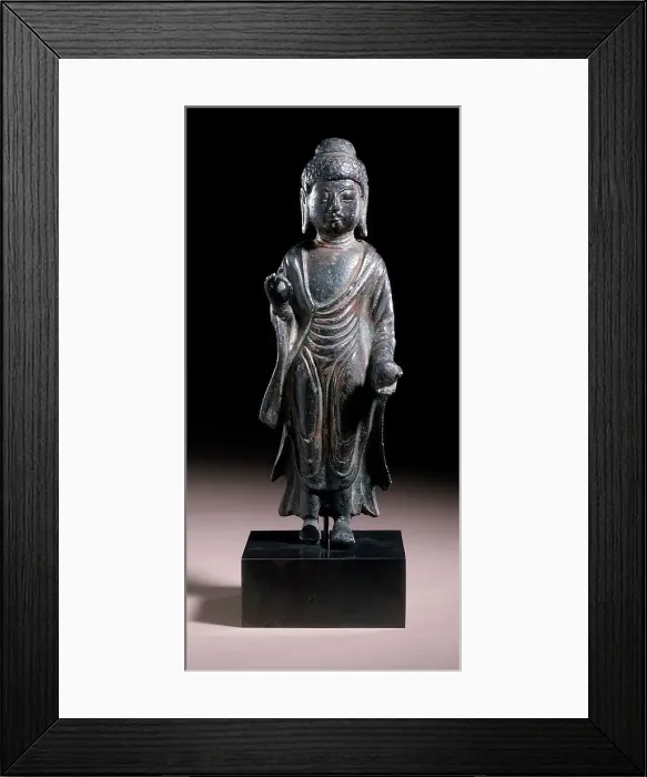 Framed Print : Standing Bhaishajyaguru (Yaksa), the Medicine Buddha, Late 7th-8th century. Creator: Unknown Framed Print : Standing Bhaishajyaguru (Yaksa), the Medicine Buddha, Late 7th-8th century. Creator: Unknown
