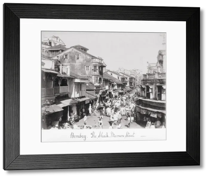 Framed Print : Bombay, The Said-Memon Street, Late 1860s. Creator: Samuel Bourne Framed Print : Bombay, The Said-Memon Street, Late 1860s. Creator: Samuel Bourne