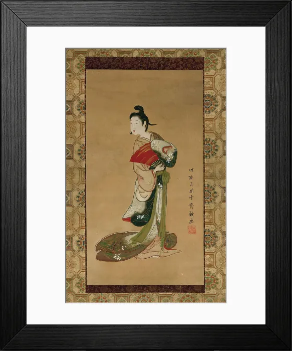 Framed Print : Courtesan, Late 18th-early 19th century. Creator: Tsukioka Sessai Framed Print : Courtesan, Late 18th-early 19th century. Creator: Tsukioka Sessai