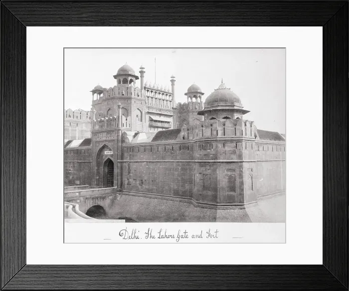 Framed Print : Delhi, The Laore Gate and Fort, Late 1860s. Creator: Samuel Bourne Framed Print : Delhi, The Laore Gate and Fort, Late 1860s. Creator: Samuel Bourne