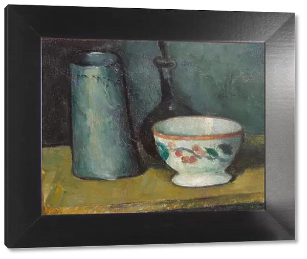 Bol, boîte à lait et bouteille (Bowl, milk jug and bottle), 1879-1880. Creator: Cézanne, Paul (1839-1906)
