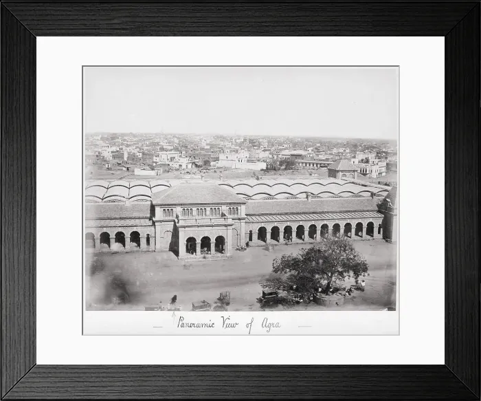 Framed Print : Panoramic View of Agra, Late 1860s. Creator: Samuel Bourne Framed Print : Panoramic View of Agra, Late 1860s. Creator: Samuel Bourne
