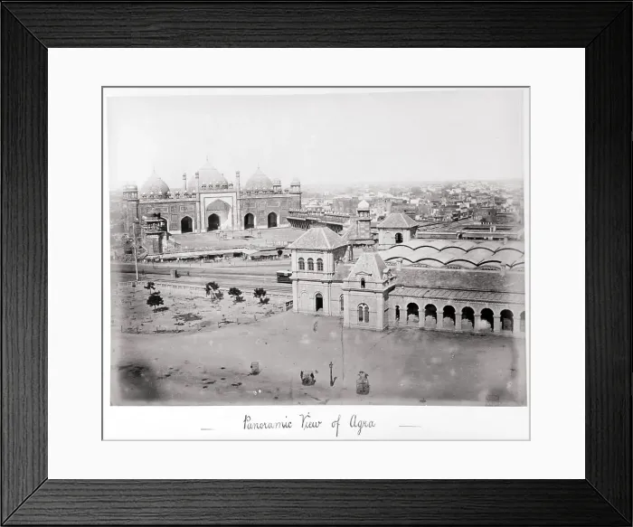 Framed Print : Panoramic View of Agra, Late 1860s. Creator: Samuel Bourne Framed Print : Panoramic View of Agra, Late 1860s. Creator: Samuel Bourne