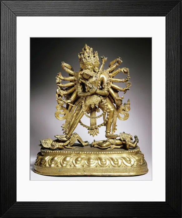 Framed Print : The Buddhist Deities Chakrasamvara and Vajravarahi, 1759. Creator: Unknown Framed Print : The Buddhist Deities Chakrasamvara and Vajravarahi, 1759. Creator: Unknown