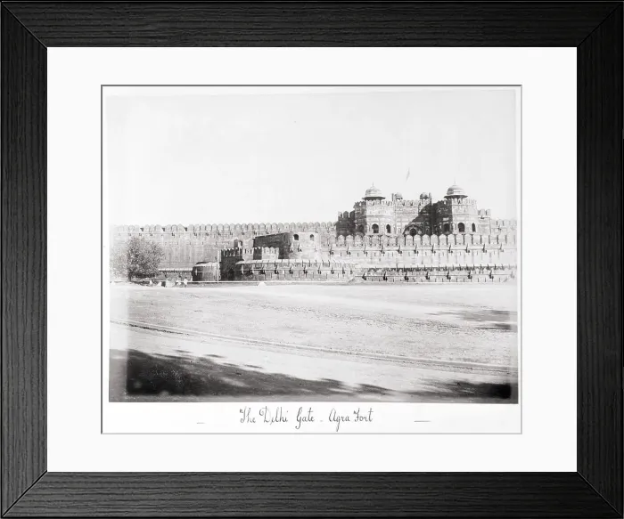 Framed Print : The Delhi Gate-Agra Fort, Late 1860s. Creator: Samuel Bourne Framed Print : The Delhi Gate-Agra Fort, Late 1860s. Creator: Samuel Bourne
