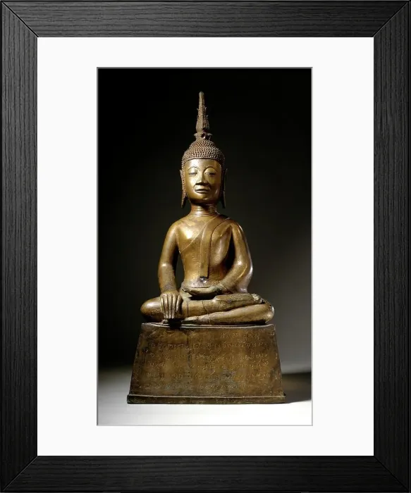 Framed Print : A Buddha, 1890. Creator: Unknown Framed Print : A Buddha, 1890. Creator: Unknown