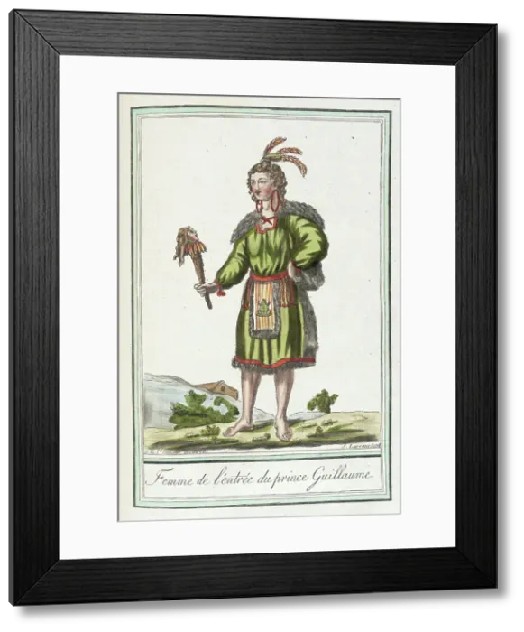 Framed Print : Costumes de Différents Pays, Femme de l'Entree du Prince Guillaume, c1797. Creators: Jacques Grasset de Saint-Sauveur, LF Labrousse Framed Print : Costumes de Différents Pays, Femme de l'Entree du Prince Guillaume, c1797. Creators: Jacques Grasset de Saint-Sauveur, LF Labrousse