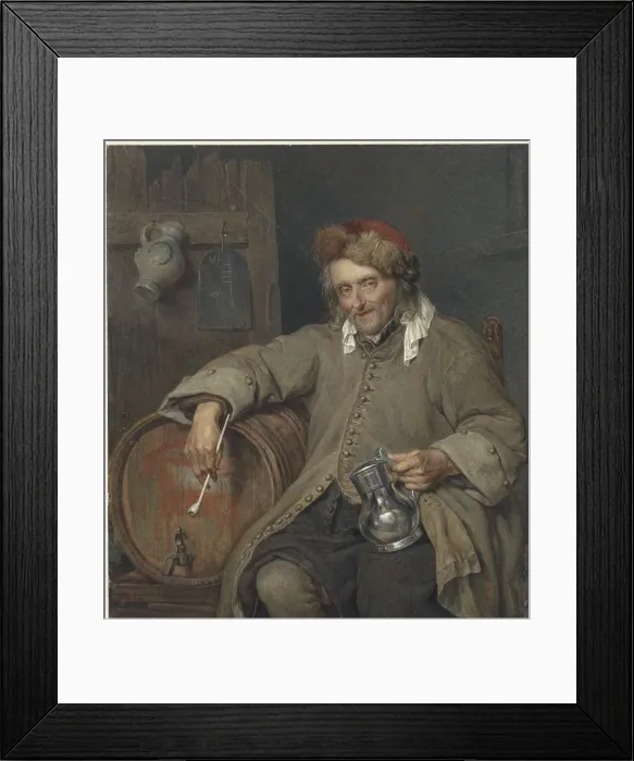 Framed Print : The old drinker, 1829-1898. Creator: Jan Hendrik Neuman Framed Print : The old drinker, 1829-1898. Creator: Jan Hendrik Neuman