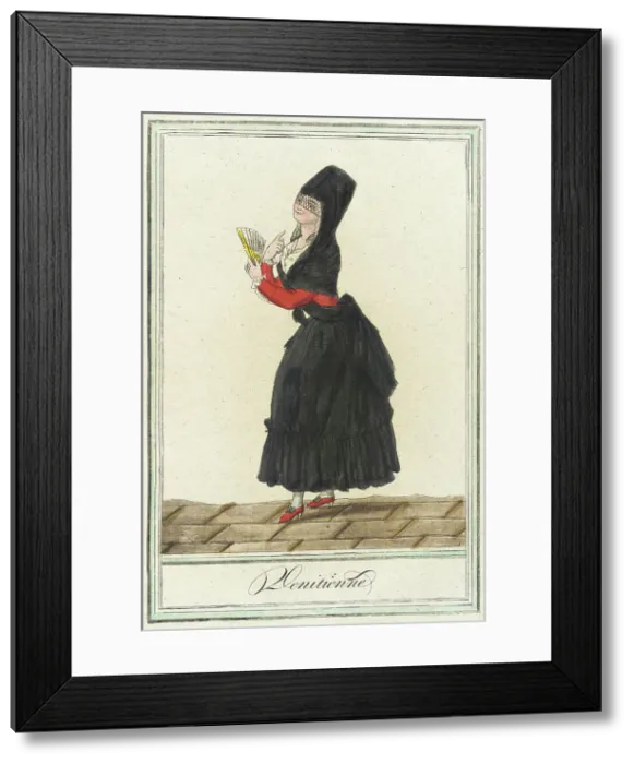 Framed Print : Costumes de Différent Pays, Venitienne, c1797. Creators: Jacques Grasset de Saint-Sauveur, LF Labrousse Framed Print : Costumes de Différent Pays, Venitienne, c1797. Creators: Jacques Grasset de Saint-Sauveur, LF Labrousse