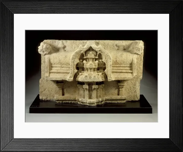 Framed Print : Architectural Section with a Representation of a Temple, 10th century. Creator: Unknown Framed Print : Architectural Section with a Representation of a Temple, 10th century. Creator: Unknown