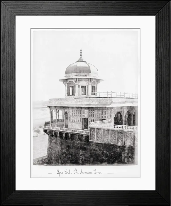 Framed Print : Agra Fort, The Jasmine Tower, Late 1860s. Creator: Samuel Bourne Framed Print : Agra Fort, The Jasmine Tower, Late 1860s. Creator: Samuel Bourne