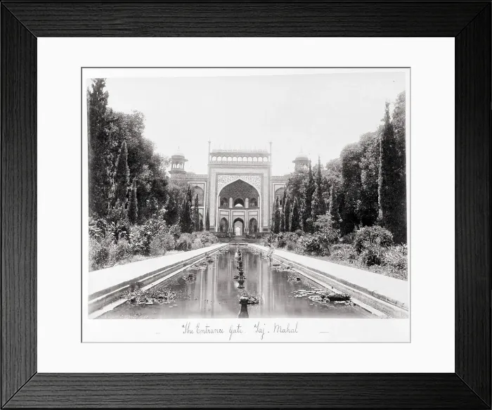 Framed Print : The Entrance Gate-Taj Mahal, Late 1860s. Creator: Samuel Bourne Framed Print : The Entrance Gate-Taj Mahal, Late 1860s. Creator: Samuel Bourne