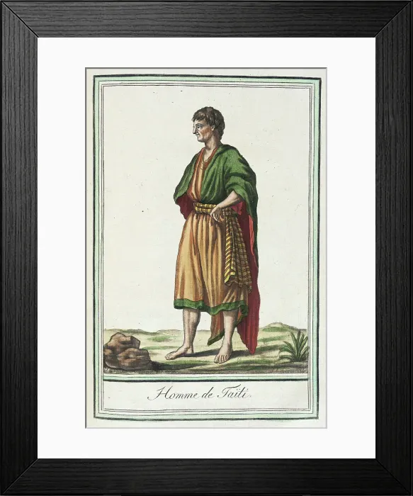 Framed Print : Costumes de Différents Pays, Homme de Taïti, c1797. Creators: Jacques Grasset de Saint-Sauveur, LF Labrousse Framed Print : Costumes de Différents Pays, Homme de Taïti, c1797. Creators: Jacques Grasset de Saint-Sauveur, LF Labrousse