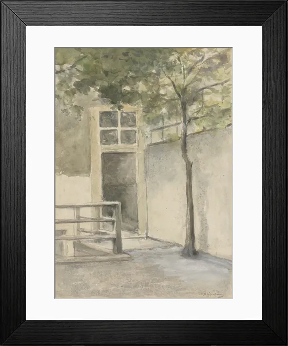 Framed Print : View of a courtyard from the artist's studio in Kazernestraat in The Hague, 1834-1903. Creator: Jan Hendrik Weissenbruch Framed Print : View of a courtyard from the artist's studio in Kazernestraat in The Hague, 1834-1903. Creator: Jan Hendrik Weissenbruch
