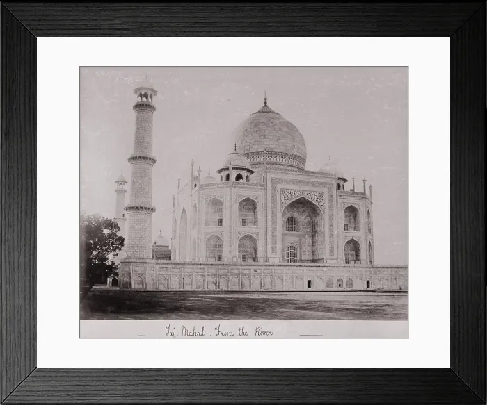 Framed Print : Taj Mahal-from the River, Late 1860s. Creator: Samuel Bourne Framed Print : Taj Mahal-from the River, Late 1860s. Creator: Samuel Bourne