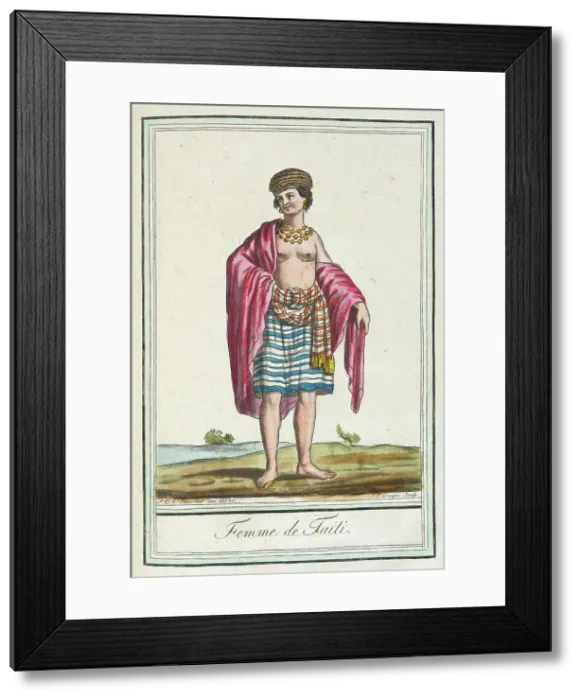 Framed Print : Costumes de Différents Pays, Femme de Taiti, c1797. Creators: Jacques Grasset de Saint-Sauveur, LF Labrousse Framed Print : Costumes de Différents Pays, Femme de Taiti, c1797. Creators: Jacques Grasset de Saint-Sauveur, LF Labrousse