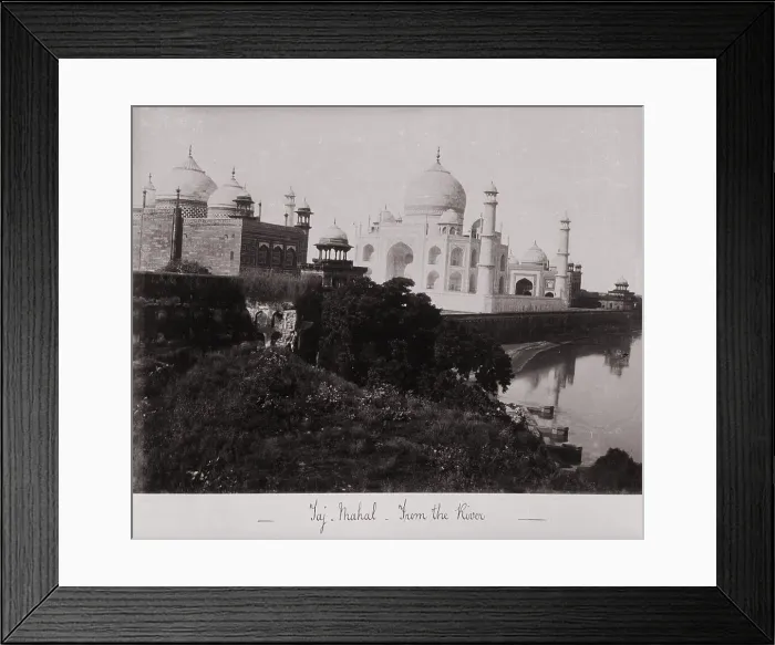 Framed Print : Taj Mahal-from the River, Late 1860s. Creator: Samuel Bourne Framed Print : Taj Mahal-from the River, Late 1860s. Creator: Samuel Bourne