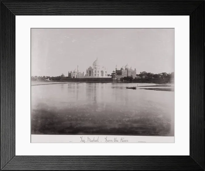 Framed Print : Taj Mahal-from the River, Late 1860s. Creator: Samuel Bourne Framed Print : Taj Mahal-from the River, Late 1860s. Creator: Samuel Bourne