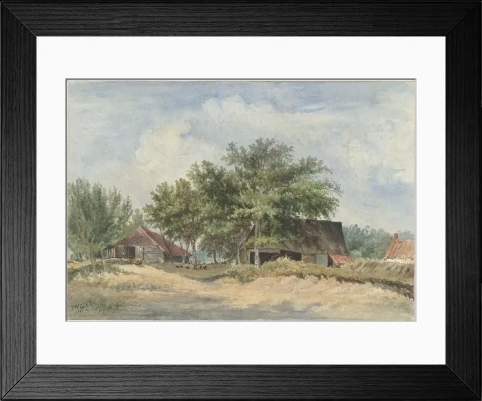 Framed Print : View at Appelscha, 1882. Creator: Johanna Wilhelmina von Stein Callenfels Framed Print : View at Appelscha, 1882. Creator: Johanna Wilhelmina von Stein Callenfels