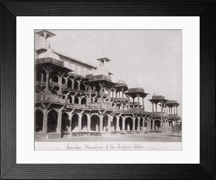 Framed Print : Secundra, Mausoleum of the Emperor Akbar, Late 1860s. Creator: Samuel Bourne Framed Print : Secundra, Mausoleum of the Emperor Akbar, Late 1860s. Creator: Samuel Bourne
