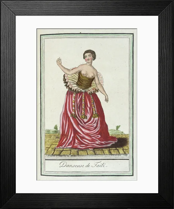 Framed Print : Costumes de Différents Pays, Danseuse de Taïti, c1797. Creators: Jacques Grasset de Saint-Sauveur, LF Labrousse Framed Print : Costumes de Différents Pays, Danseuse de Taïti, c1797. Creators: Jacques Grasset de Saint-Sauveur, LF Labrousse