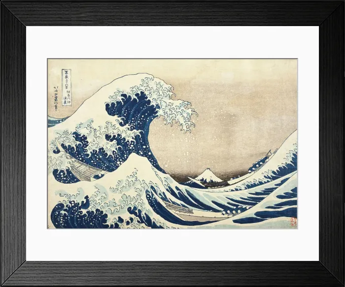 Framed Print : The Great Wave off Kanagawa, 1830-1831 . Creator: Hokusai Framed Print : The Great Wave off Kanagawa, 1830-1831 . Creator: Hokusai