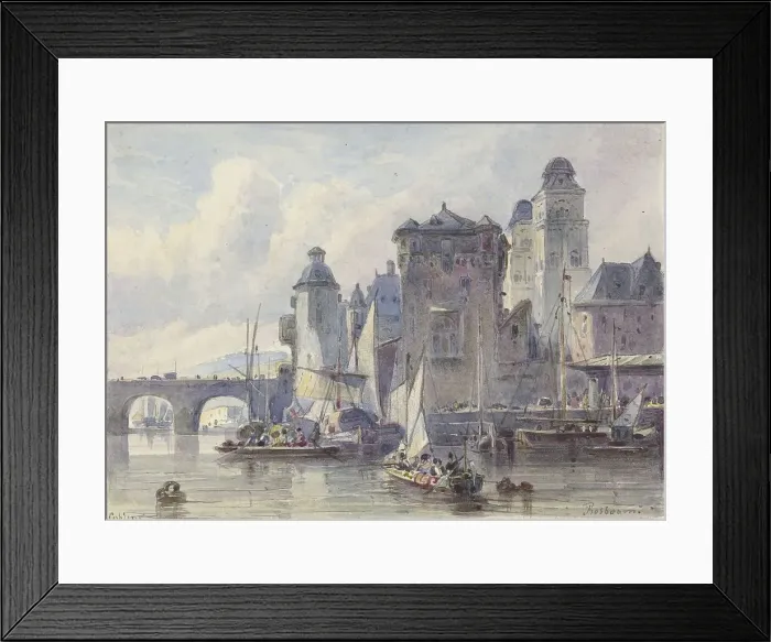 Framed Print : View of Koblenz, 1827-1891. Creator: Johannes Bosboom Framed Print : View of Koblenz, 1827-1891. Creator: Johannes Bosboom