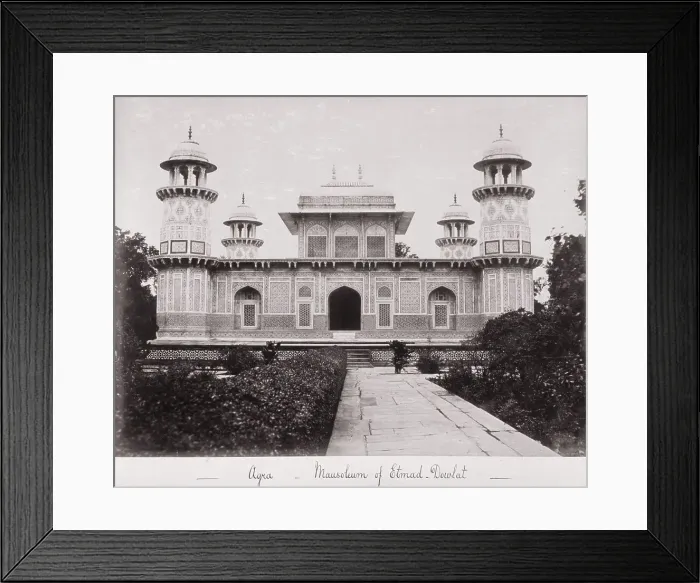Framed Print : Agra, Mausolem of Etmad Dowlat, Late 1860s. Creator: Samuel Bourne