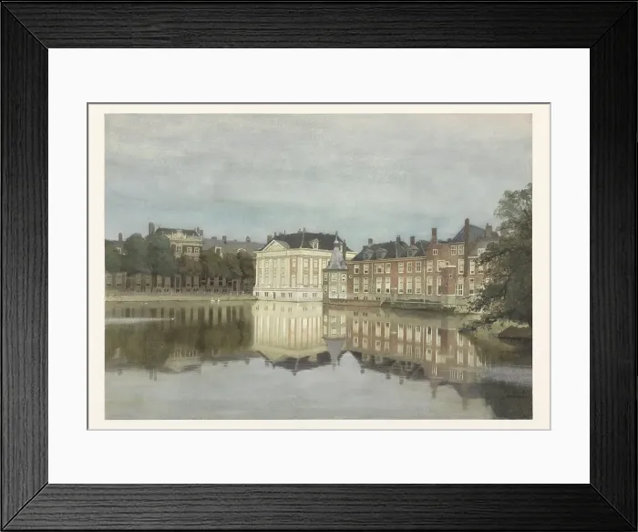 Framed Print : The Hofvijver and the Mauritshuis, 1862-1921. Creator: Karel Klinkenberg Framed Print : The Hofvijver and the Mauritshuis, 1862-1921. Creator: Karel Klinkenberg